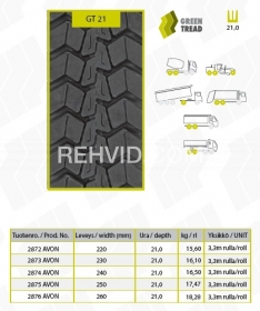 315/80R22.5 GT21 EU1 Taastatud rehv